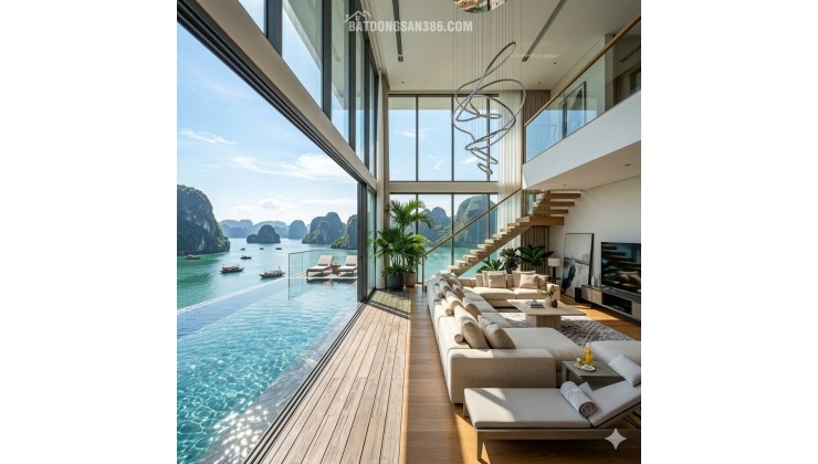 Tầm view độc bản: Trực diện vịnh Hạ Long và hồ nhạc nước – không gian thưởng lãm pháo hoa và cảnh sắc có 1-0-2.  với căn góc 3PN